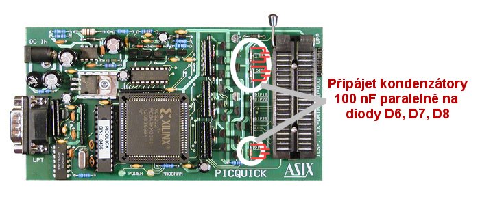 prava programtoru PICQUICK pro podporu PIC18F - fotografie