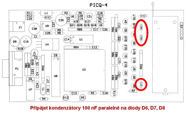 prava programtoru PICQUICK pro podporu PIC18F - rozloen soustek